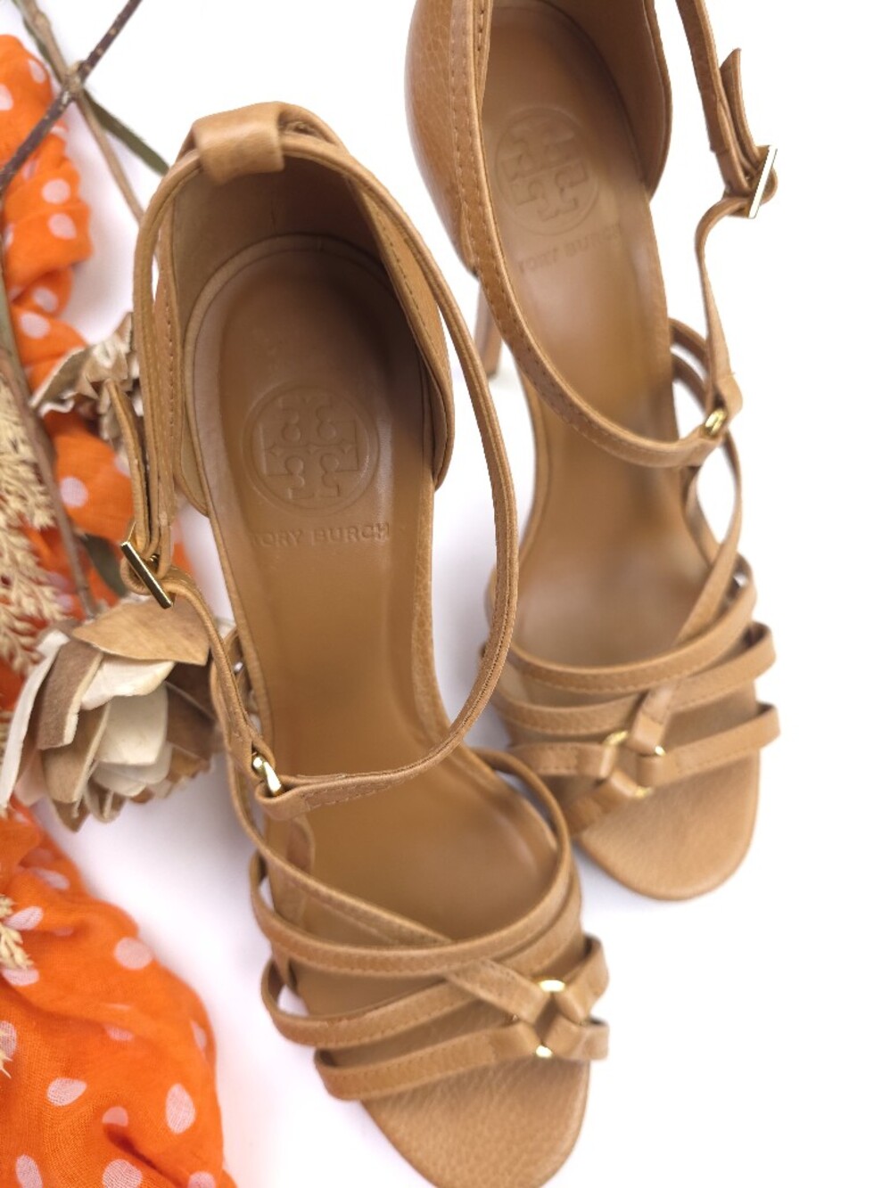 Tory Burch Tan Heels Size 9 ½ m - Picture 8 of 13
